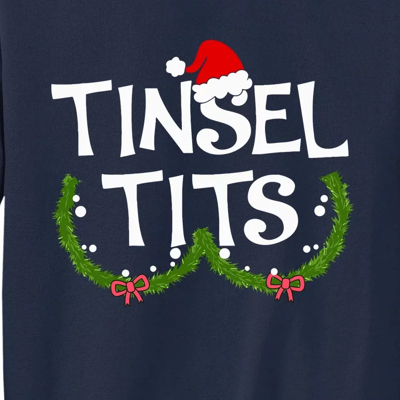 Funny Tinsel Tits Matching Jingle Balls Christmas Couples Tall Sweatshirt