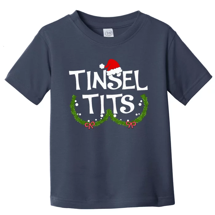 Funny Tinsel Tits Matching Jingle Balls Christmas Couples Toddler T-Shirt