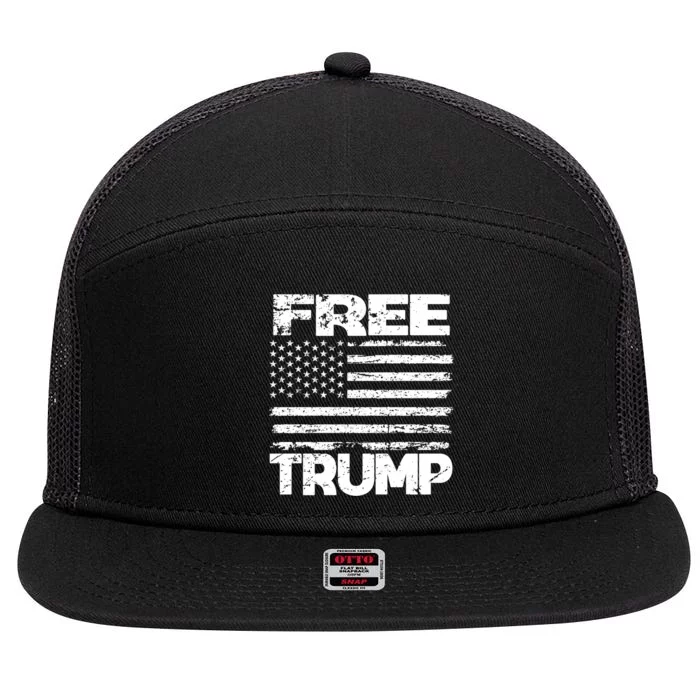 Free Trump Take America Back For President 2024 Trump 24 Usa 7 Panel Mesh Trucker Snapback Hat