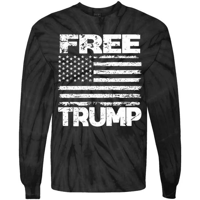 Free Trump Take America Back For President 2024 Trump 24 Usa Tie-Dye Long Sleeve Shirt