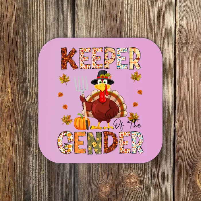 Funny Thanksgiving Turkey Gender Reveal Party Decoration Coaster