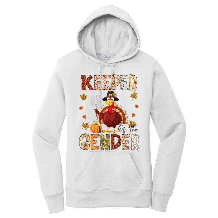 Funny Thanksgiving Turkey Gender Reveal Party Decoration Women's Pullover Hoodie