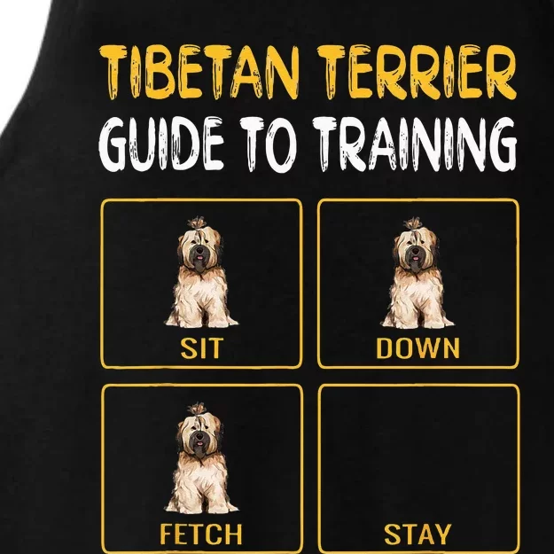 Funny Tibetan Terrier Guide To Training Dog Obedience Ladies Tri-Blend Wicking Tank