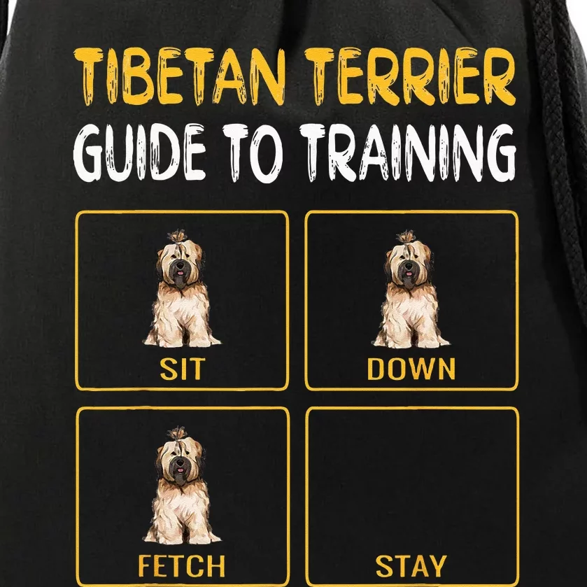 Funny Tibetan Terrier Guide To Training Dog Obedience Drawstring Bag