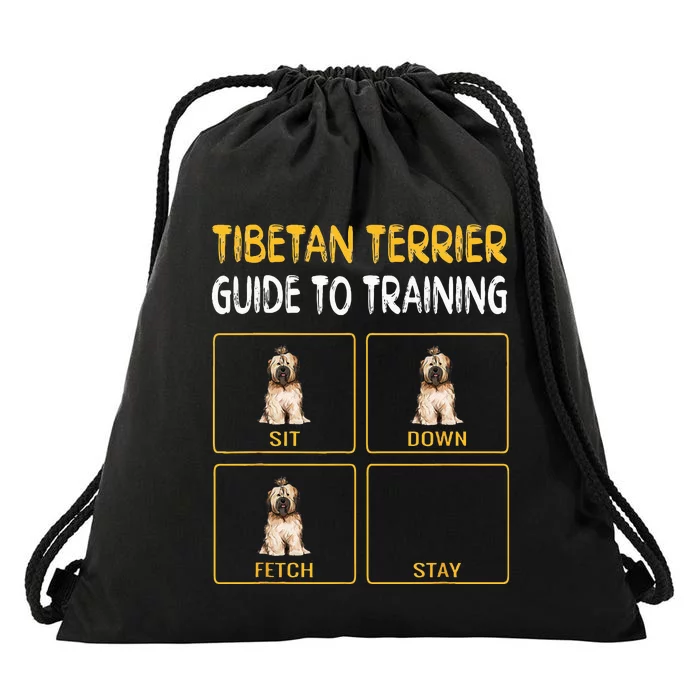 Funny Tibetan Terrier Guide To Training Dog Obedience Drawstring Bag