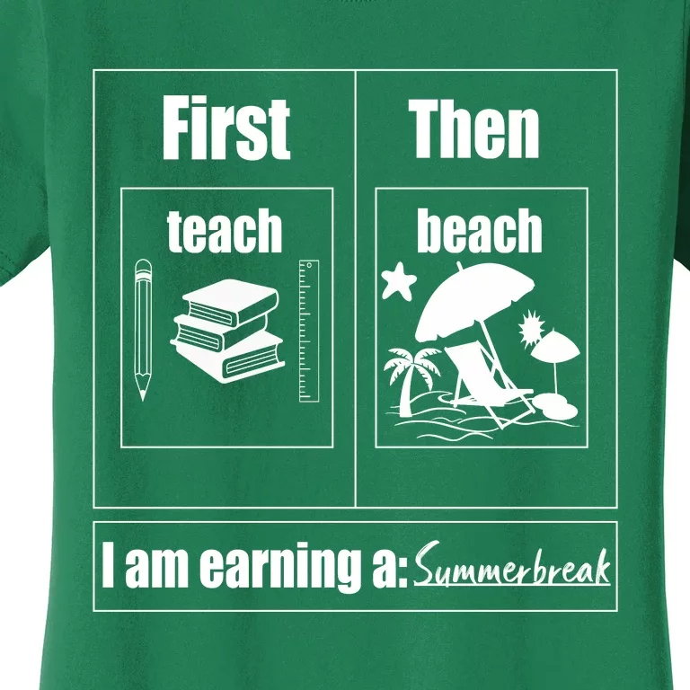 First Teach Then Beach Women's T-Shirt