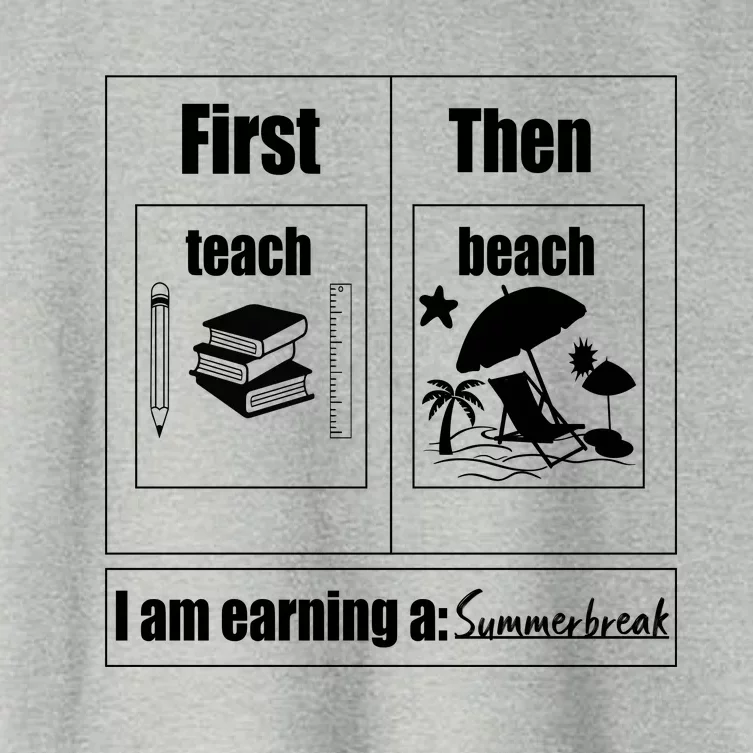 First Teach Then Beach Women's Crop Top Tee