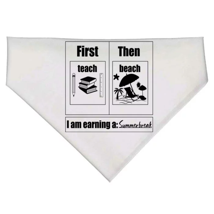 First Teach Then Beach USA-Made Doggie Bandana