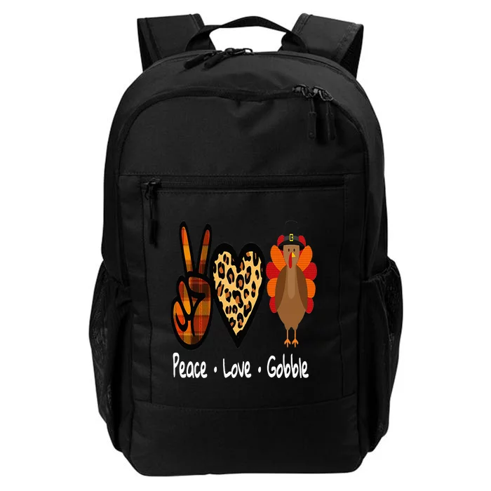 Funny Thanksgiving Turkey For   Peace  Love  Gobble Daily Commute Backpack