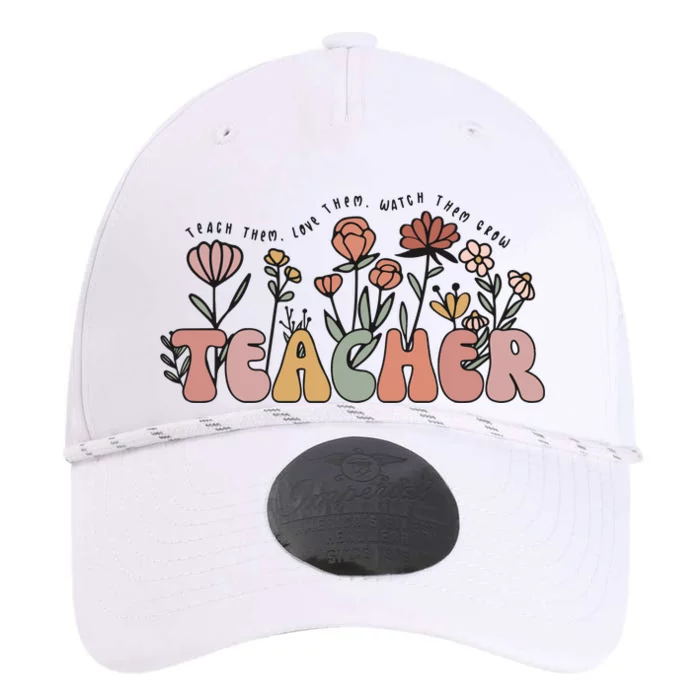 Floral Teacher Tote Bag Teach Them Love Them Performance The Dyno Cap