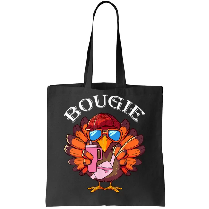 Funny Thanksgiving Turkey Trendy Bougie Fall Vibes Women Tote Bag