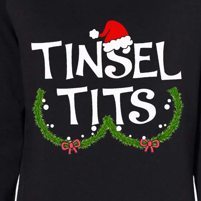 Funny Tinsel Tits Matching Jingle Balls Christmas Couples Womens California Wash Sweatshirt