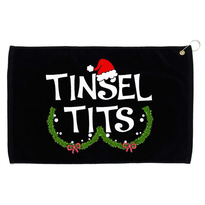 Funny Tinsel Tits Matching Jingle Balls Christmas Couples Grommeted Golf Towel