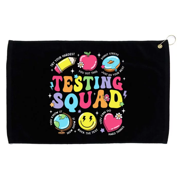 Funny Teacher Test Day Motivational Gift Teacher Testing Squad Grommeted Golf Towel