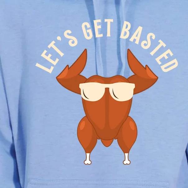 Funny Thanksgiving Turkey Let’S Get Basted Gift Unisex Surf Hoodie