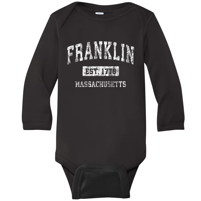 Franklin Tennessee Tn Vintage Established Sports Design Baby Long Sleeve Bodysuit