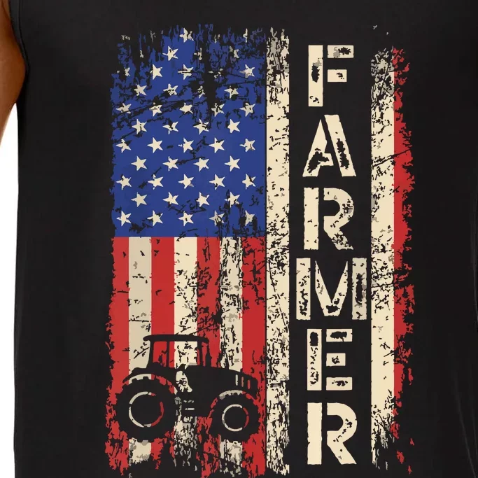 Farmer Tractors USA American Flag Patriotic Farming Gifts Comfort Colors® Tank Top