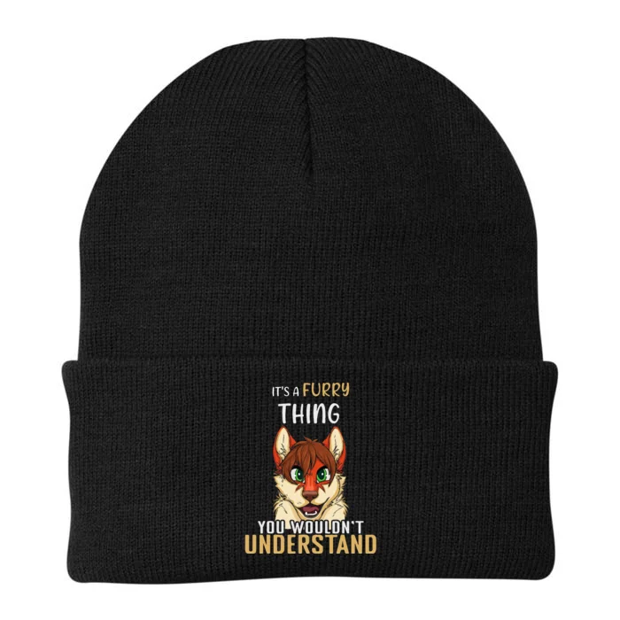 Furry Thing Understand Furry Tail Ear Furry Person Cosplay Knit Cap Winter Beanie