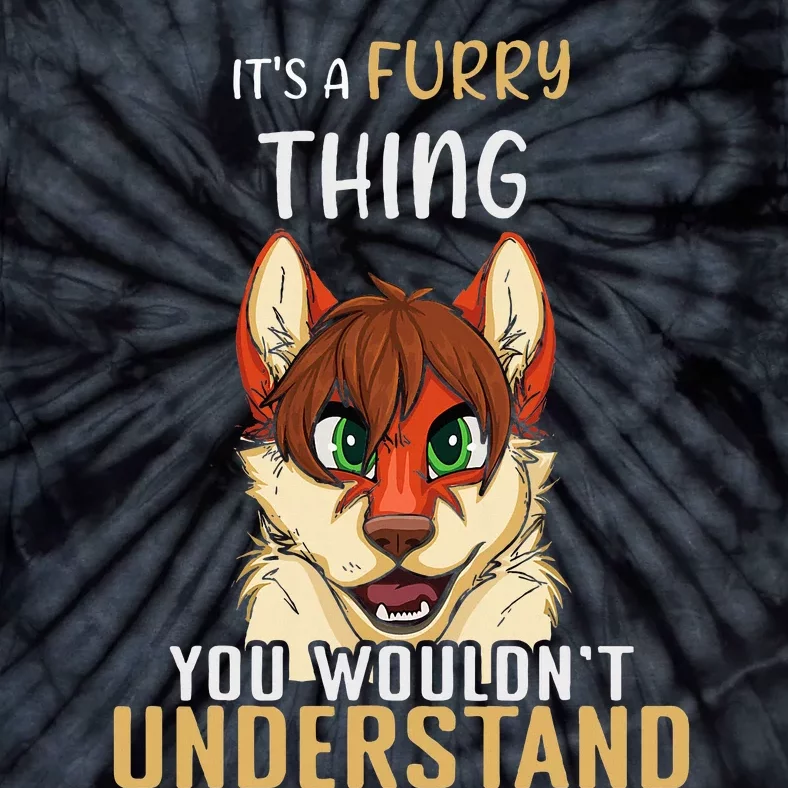 Furry Thing Understand Furry Tail Ear Furry Person Cosplay Tie-Dye T-Shirt