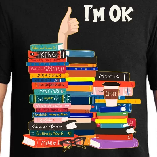 Funny Thumbs Up I'm Ok Book Lover Pajama Set