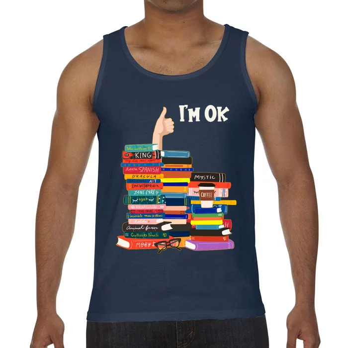 Funny Thumbs Up I'm Ok Book Lover Comfort Colors® Tank Top