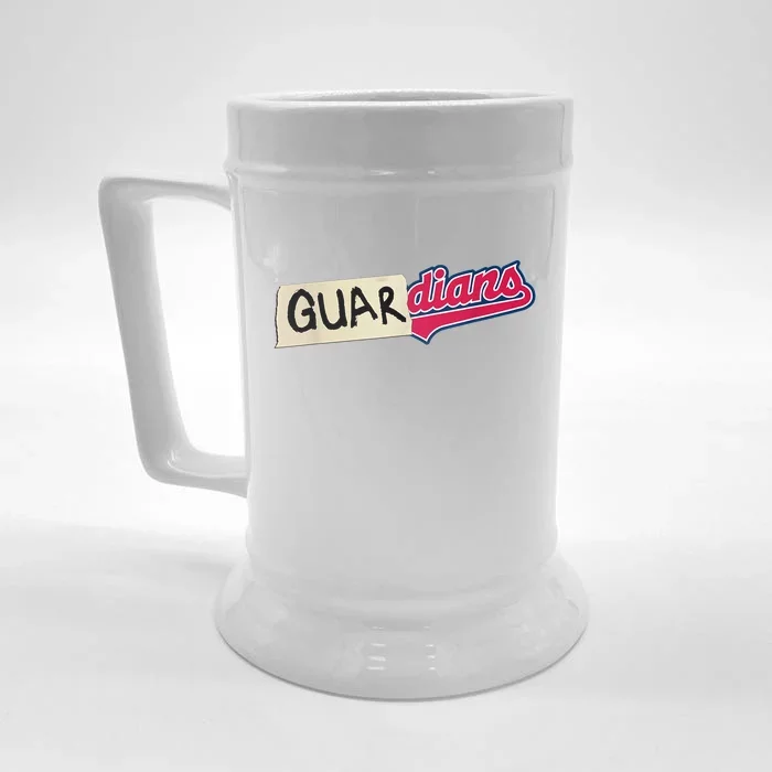 Funny Tape Up Cleveland Front & Back Beer Stein