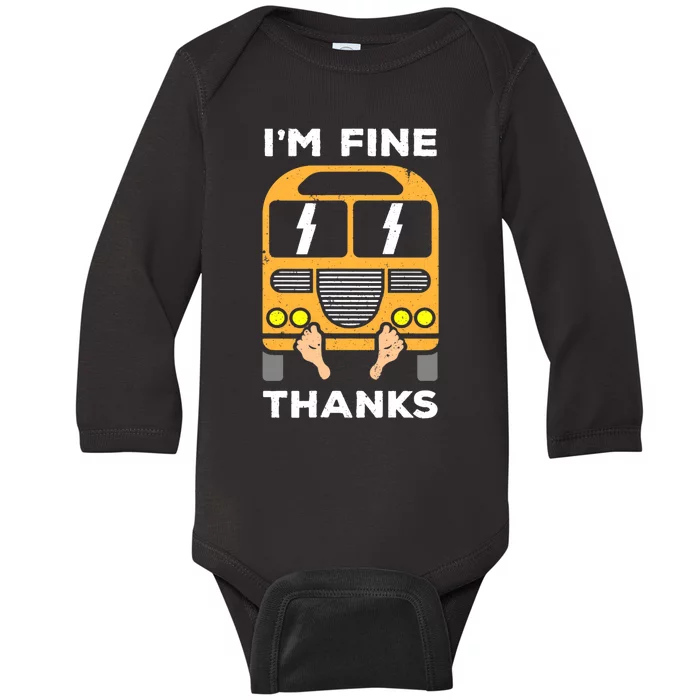 Funny Thrown Under The Bus Baby Long Sleeve Bodysuit