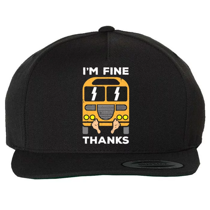 Funny Thrown Under The Bus Wool Snapback Cap