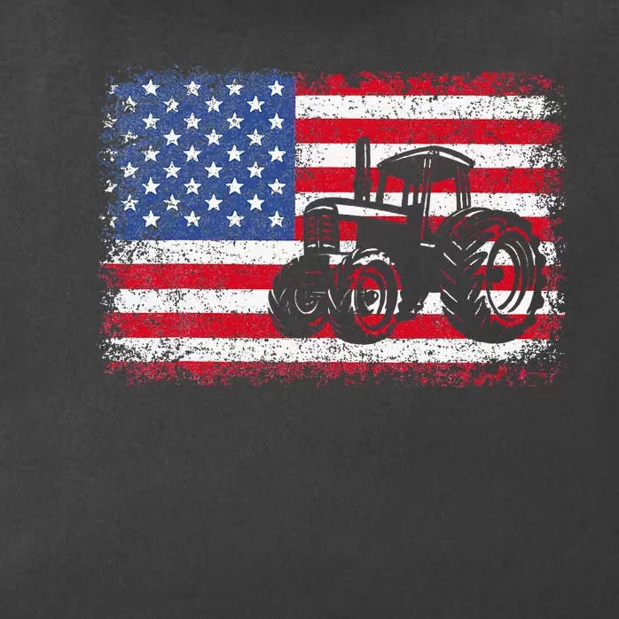 Farm Tractors Usa Flag Patriotic Farming Zip Tote Bag