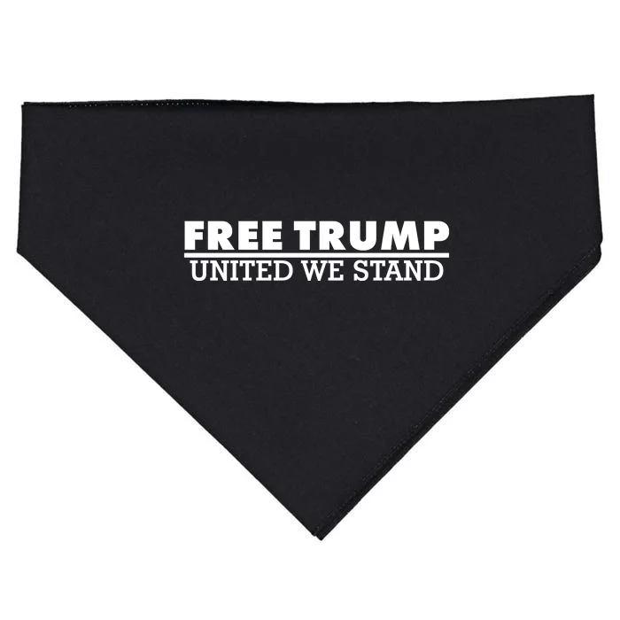 Free Donald Trump United We Stand Supporter USA-Made Doggie Bandana