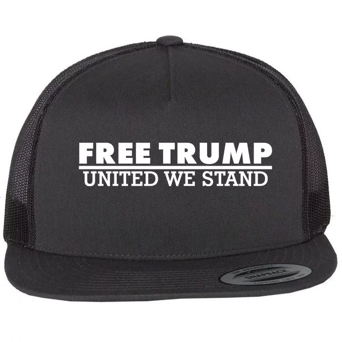 Free Donald Trump United We Stand Supporter Flat Bill Trucker Hat