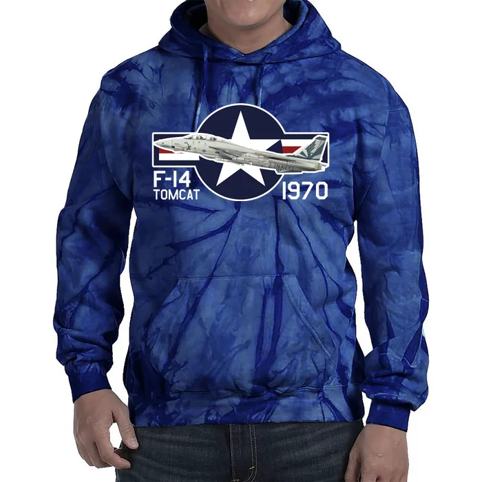 F14 Tomcat USAF 1974 Tie Dye Hoodie