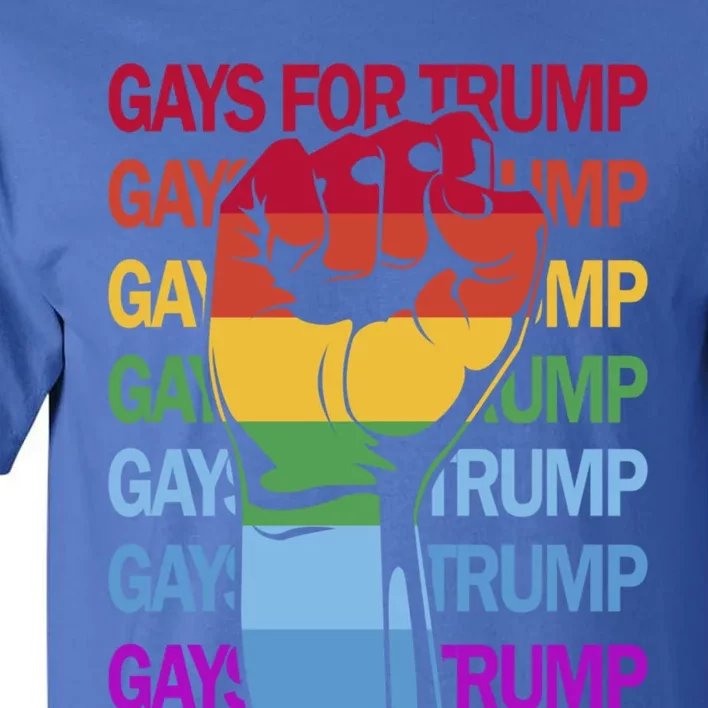 For Trump Usa Flag Pro Reelect Trump 2024 Lgbtq Flag Gift Tall T-Shirt