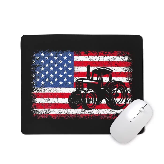 Farm Tractors Usa Flag Patriotic Farming Gift Mousepad