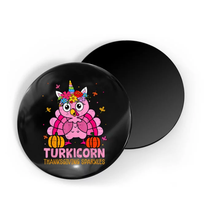 Funny Turkicorn Unicorn Turkey Funny Thanksgiving Girls Magnet