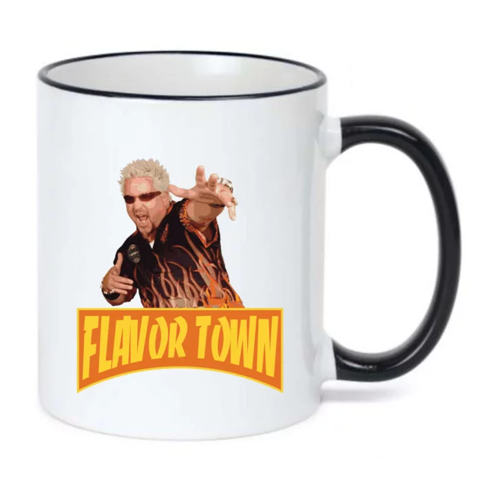 Flavor Town Usa Guy Flerl Black Color Changing Mug