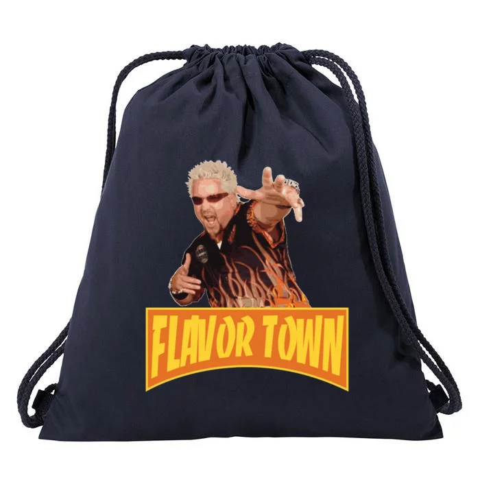 Flavor Town Usa Guy Flerl Drawstring Bag