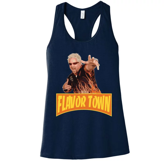 Flavor Town Usa Guy Flerl Women's Racerback Tank