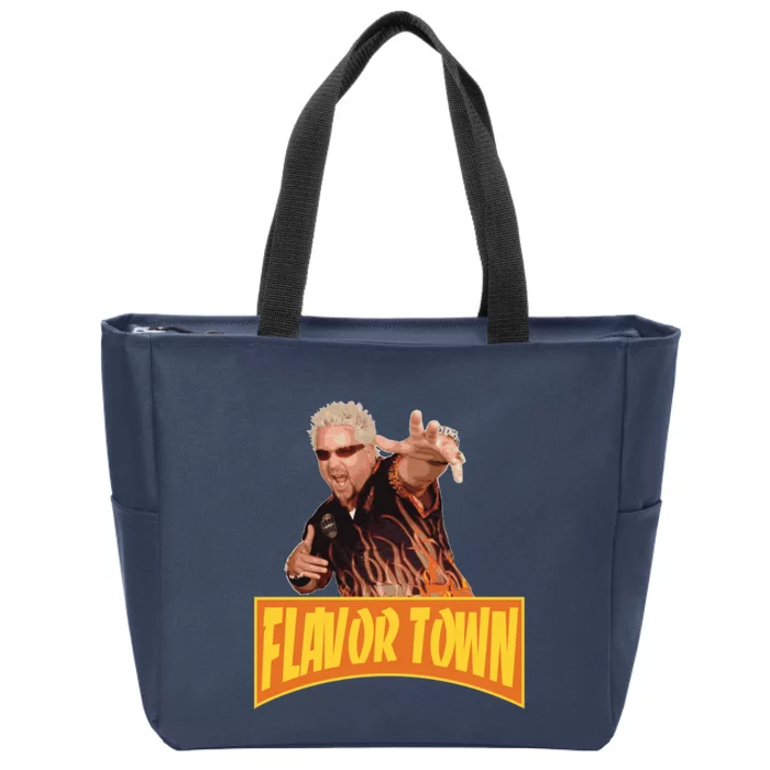 Flavor Town Usa Guy Flerl Zip Tote Bag