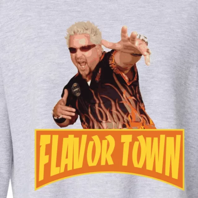 Flavor Town Usa Guy Flerl Cropped Pullover Crew