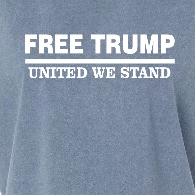 Free Trump United We Stand President Trump Supportive Garment-Dyed Women's Muscle Tee