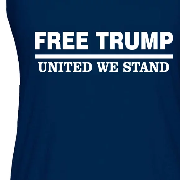 Free Trump United We Stand President Trump Supportive Ladies Essential Flowy Tank