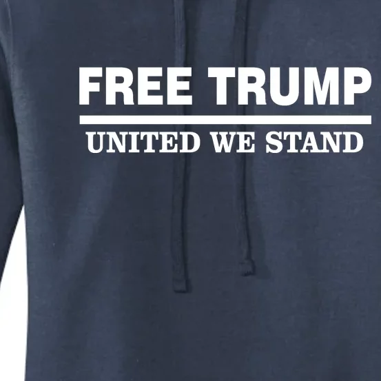 Free Trump United We Stand President Trump Supportive Women's Pullover Hoodie