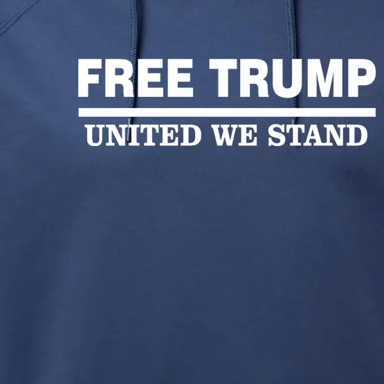 Free Trump United We Stand Performance Fleece Hoodie