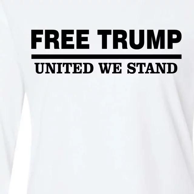 Free Trump United We Stand Womens Cotton Relaxed Long Sleeve T-Shirt