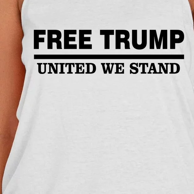 Free Trump United We Stand Women's Knotted Racerback Tank