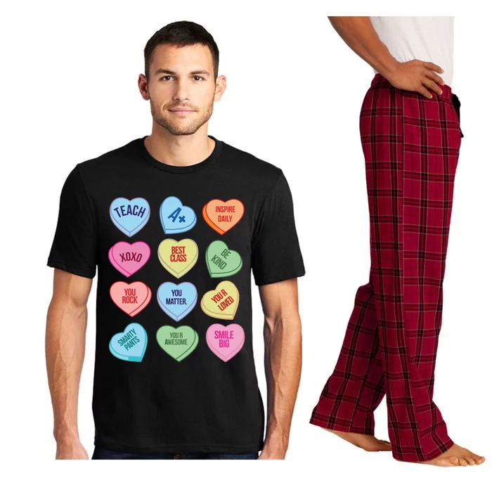 Funny Teacher Valentines Day Teach Heart Candy Pajama Set