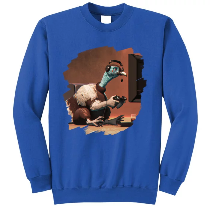 Funny Turkey Video Game Gamer Thanksgiving Turkey Gift Tall Sweatshirt