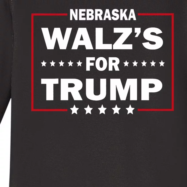 Funny Trump Vance WalzS For Trump Nebraska Baby Long Sleeve Bodysuit