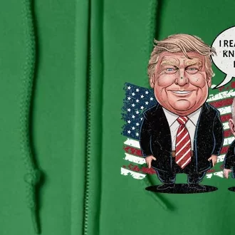 Funny Trump Vs Biden I Really DonT Know What He Said Full Zip Hoodie